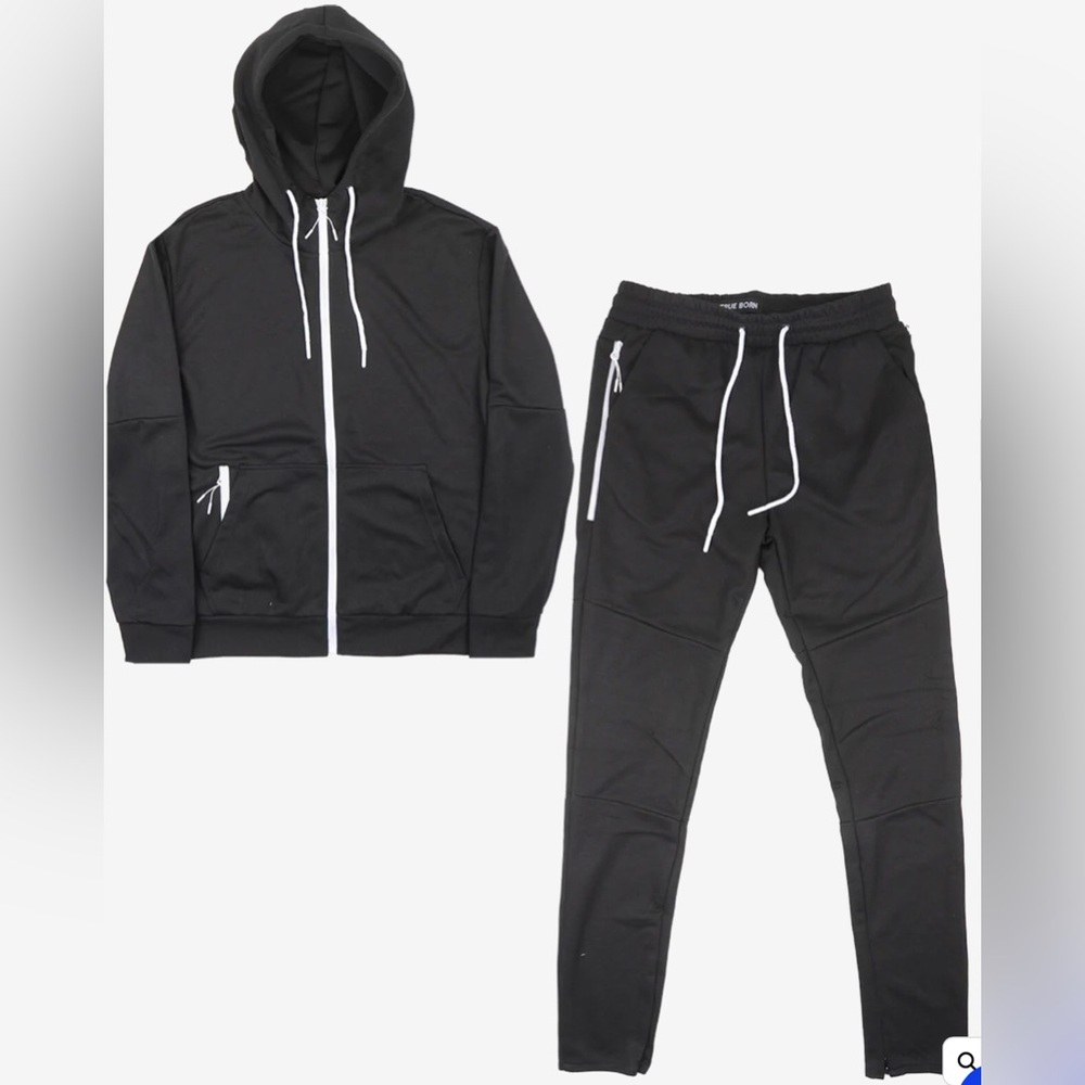 True Born Black Track Pants & Joggers